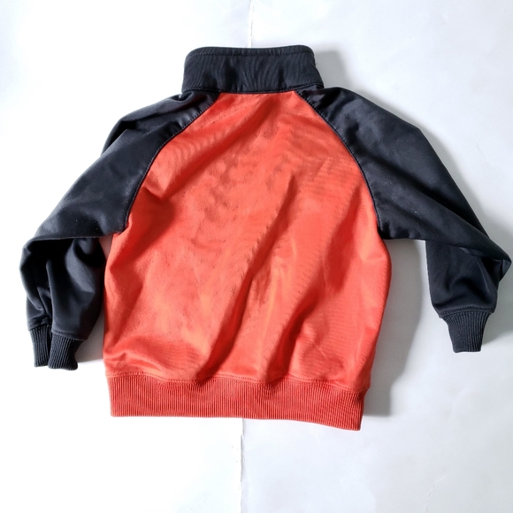 12M NIKE Track Jacket Sweater Gray & Orange - Picture 2 of 3
